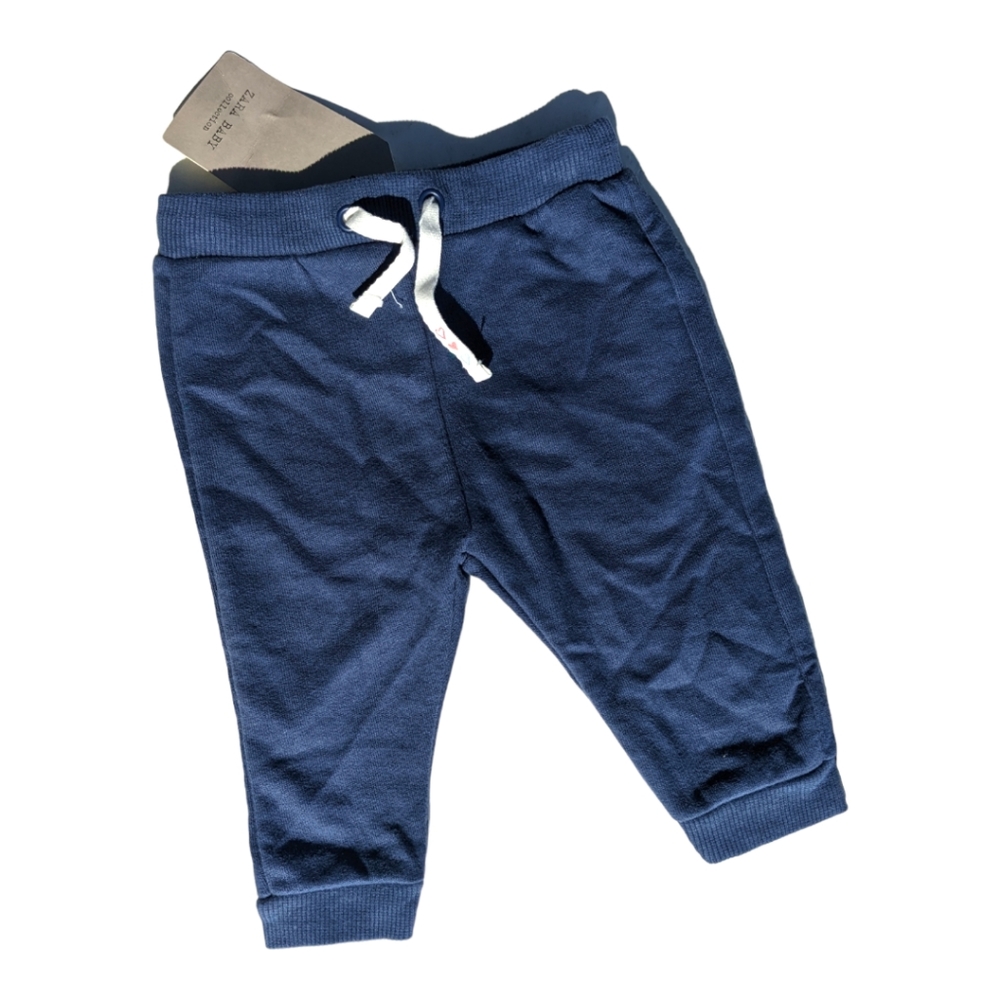 Zara 3-6m Blue Sweat Pants w/Drawstring